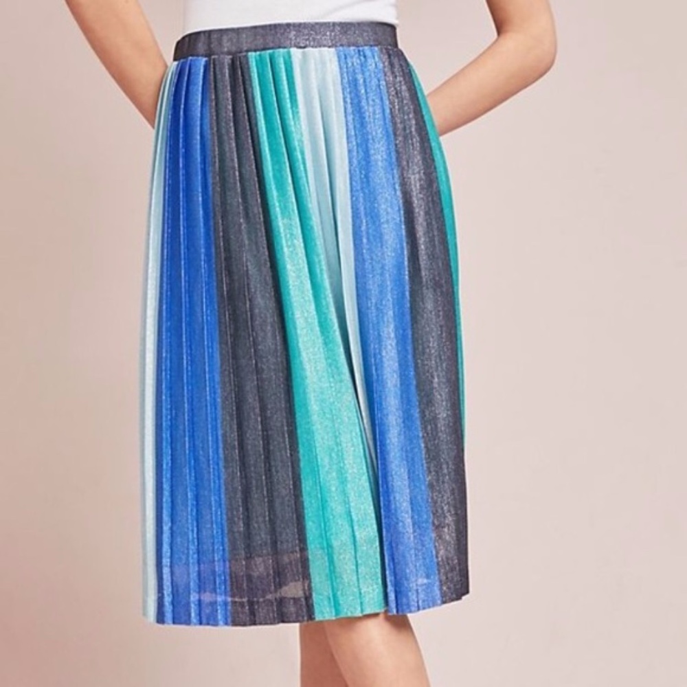 Anthropologie Maeve Sunburst Skirt Size S
